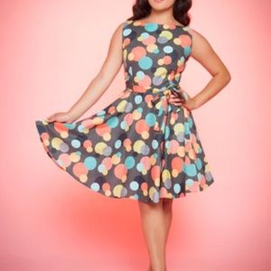 Pinup Couture/Heart of Haute Roxie Dress in Midcentury Bubble Print